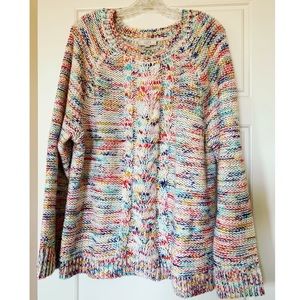 LOFT Outlet Marled Cable Sweater